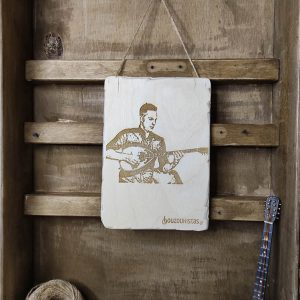 Ξύλινο χειροποίητο κρεμαστό καδράκι 12x17εκ