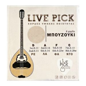 Χορδές 8χορδου μπουζουκιού Live Pick