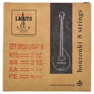 EXTRA LAOUTO classic Χορδές 4χορδου Μπουζουκιού 0,11 light B