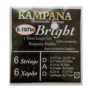 Χορδές ΚΑΜΠΑΝΑ BRIGHT 0,107 για Εξάχορδο
