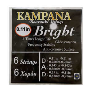 Χορδές ΚΑΜΠΑΝΑ BRIGHT 0,11 για Εξάχορδο
