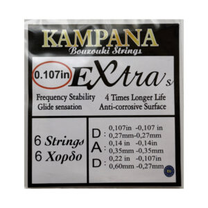 Χορδές ΚΑΜΠΑΝΑ EXTRA's 0,107 για Εξάχορδο