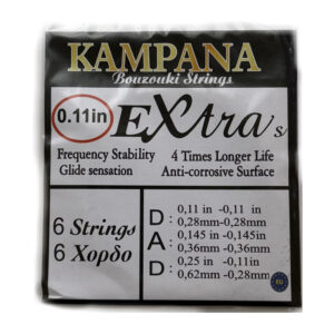 Χορδές ΚΑΜΠΑΝΑ EXTRA's 0,11 για Εξάχορδο